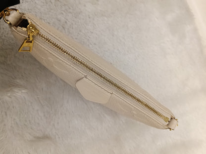 LV Multi Pochette Accecories NV Monogram Empreinte Creme Beige (CHIP)