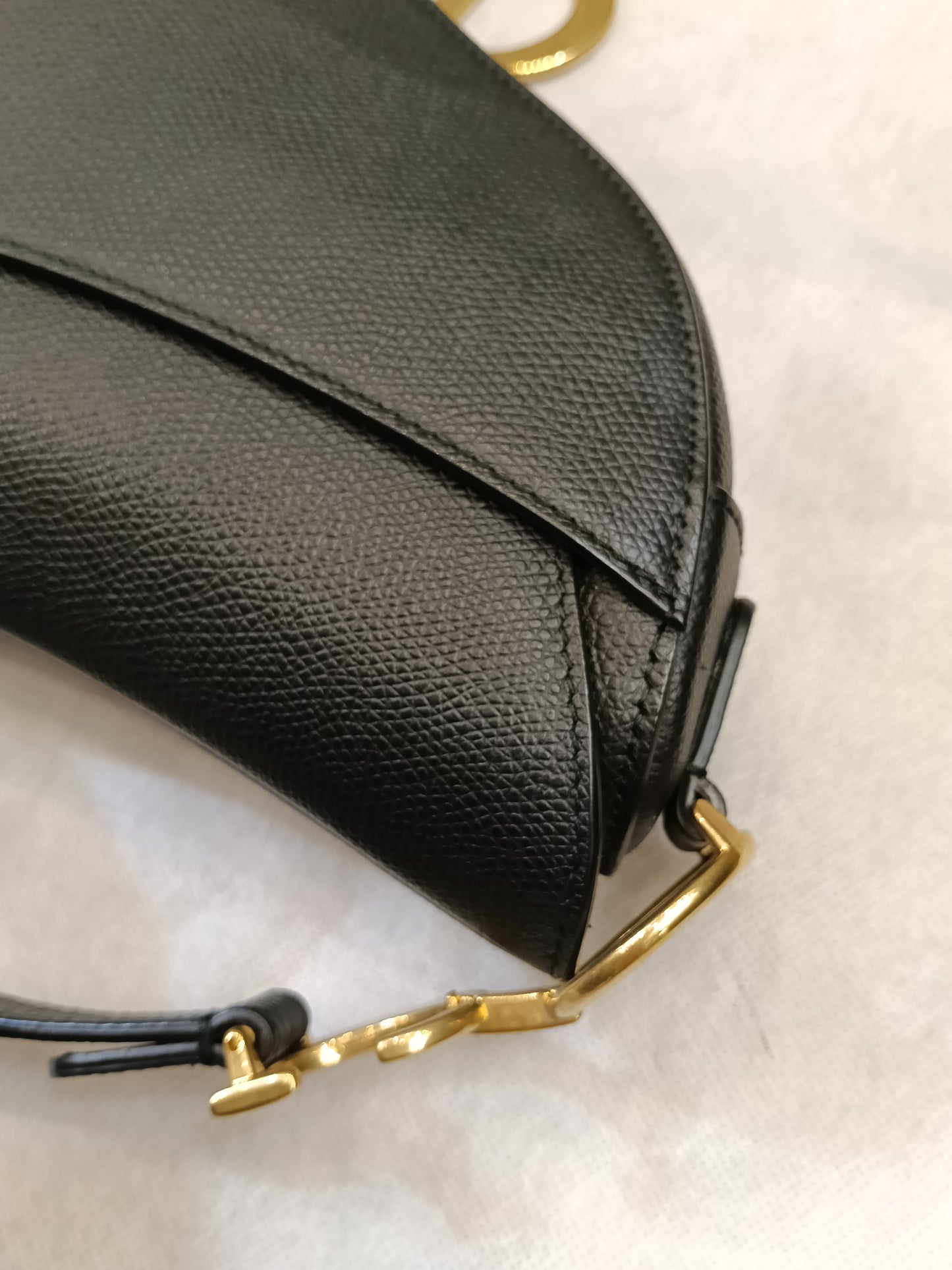 Dior Saddle Mini Grained Black GHW 2019