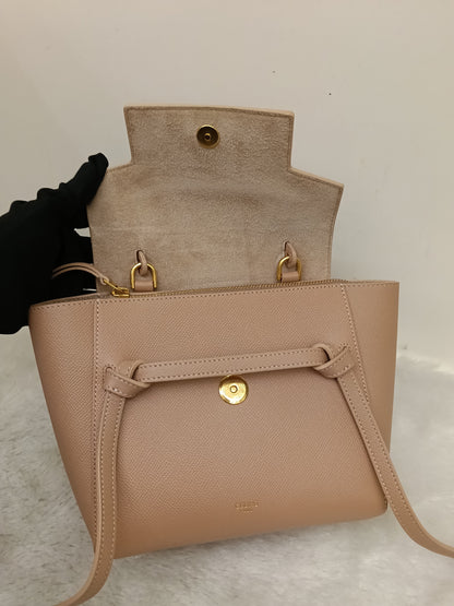 Celine Nano Belt Grained Desert Rose GHW 2020