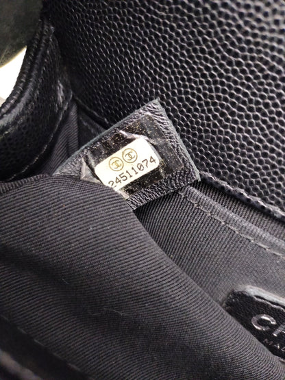 Chanel Boy 20 Chevron Caviar Black RHW #24
