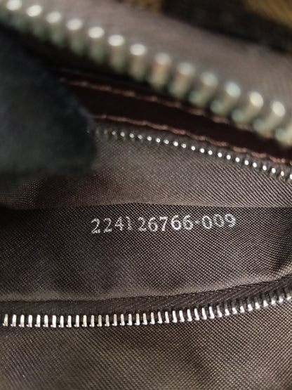 Fendi Pochette Flap Tobacco Zucca Canvas Brown SHW