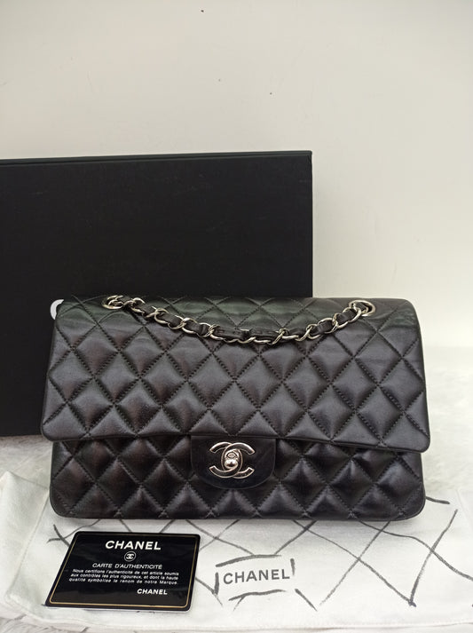 Chanel Medium Lamb Black SHW DF #16