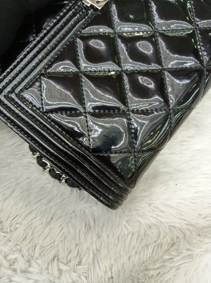 Chanel WOC Boy Patent Black SHW #20