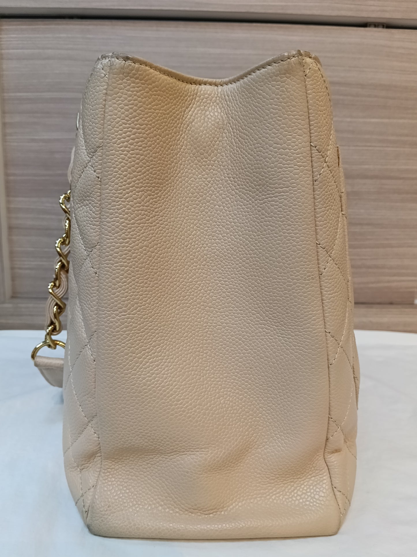 Chanel GST Caviar Beige GHW #16