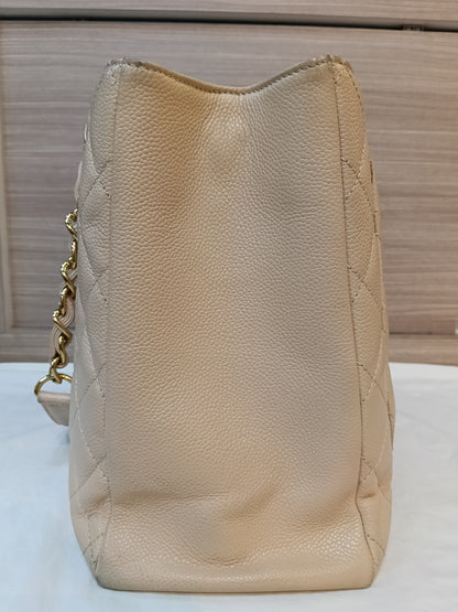 Chanel GST Caviar Beige GHW #16