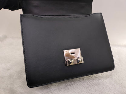 Prada City Calf Saffiano Nero Fuxia SHW