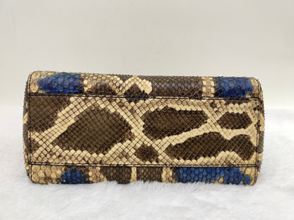 Fendi Peekaboo Mini Python Blue Beige SHW