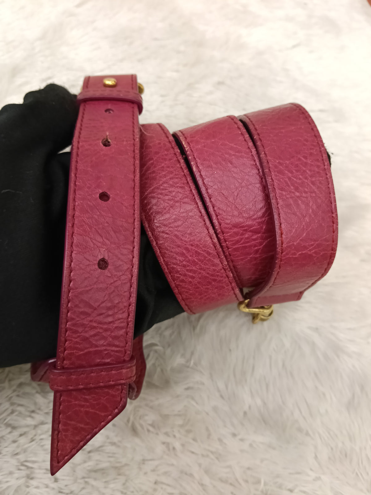 Balenciaga Small City Classic Burgundy GHW 2017