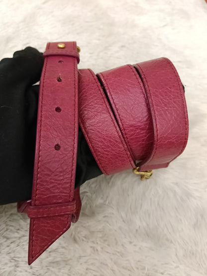 Balenciaga Small City Classic Burgundy GHW 2017
