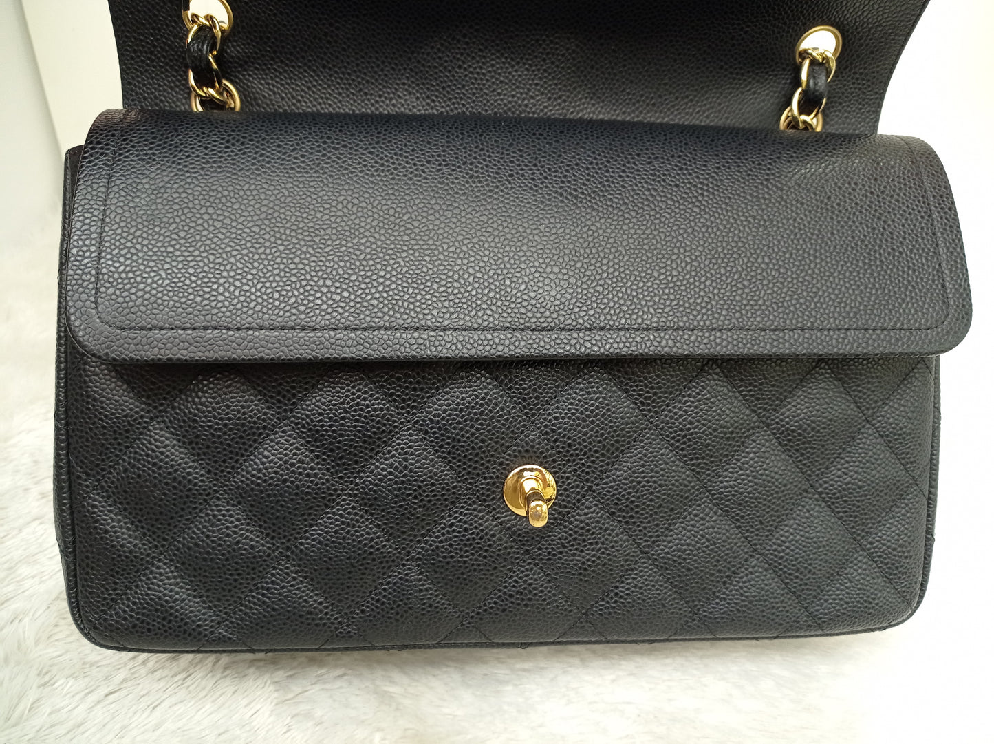 Chanel Jumbo Caviar Black GHW DF #17