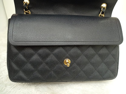 Chanel Jumbo Caviar Black GHW DF #17