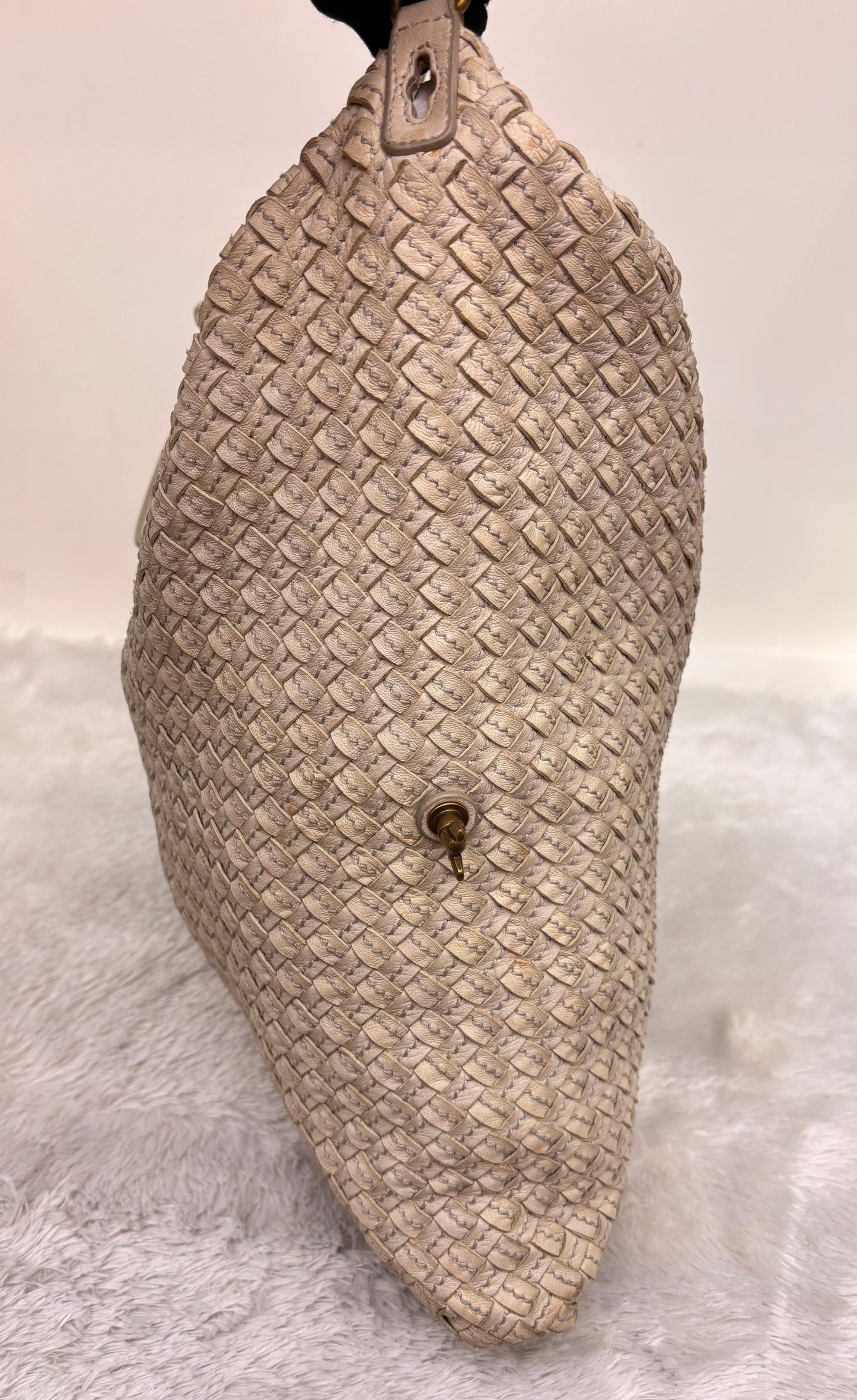 Bottega Veneta Bicolour Intrecciato Convertible Tote 3 Ways White Cream RGHW 2007