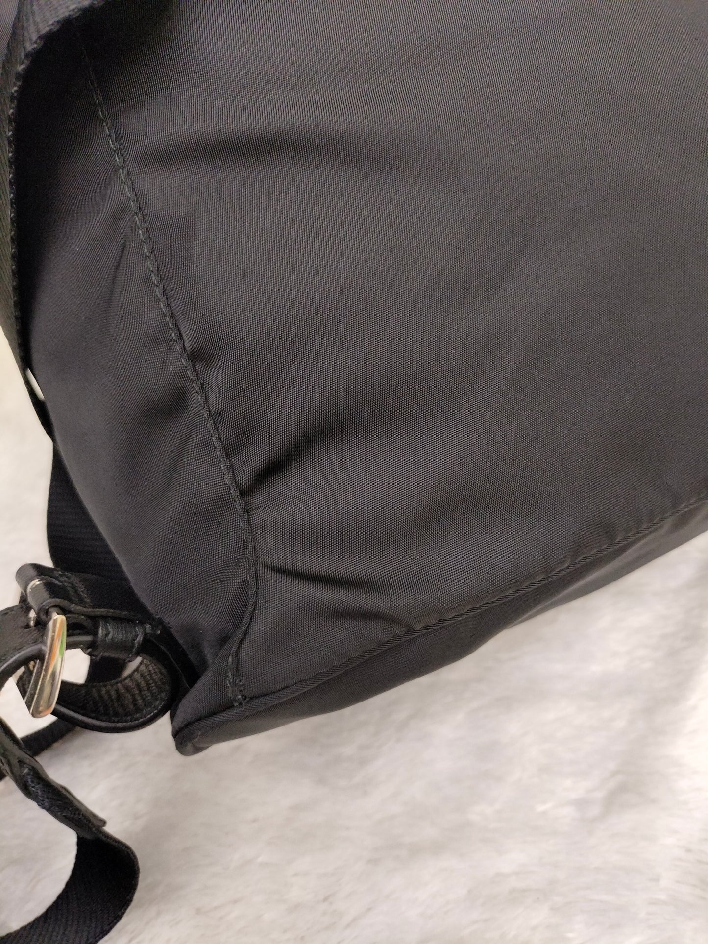 Prada Drawstring Backpack Nylon Black SHW