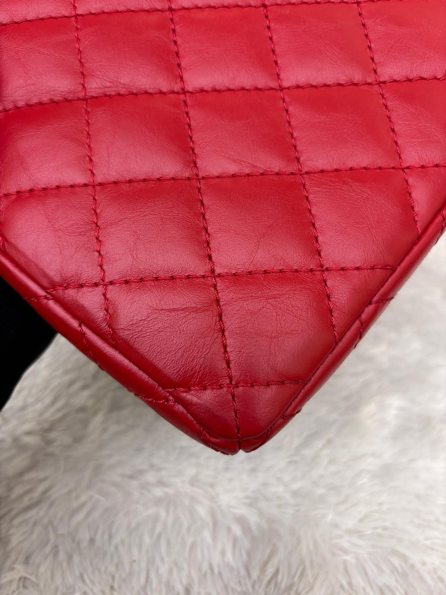 Chanel 2.55 Reissue Fold Over Clutch Calfskin Red GHW #26