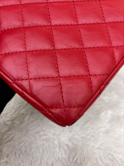 Chanel 2.55 Reissue Fold Over Clutch Calfskin Red GHW #26