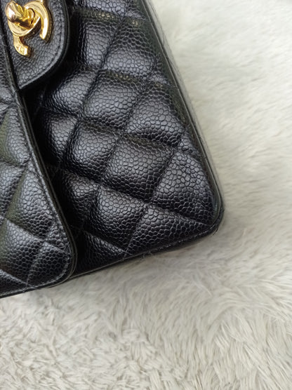 Chanel Small Caviar Black GHW DF #9