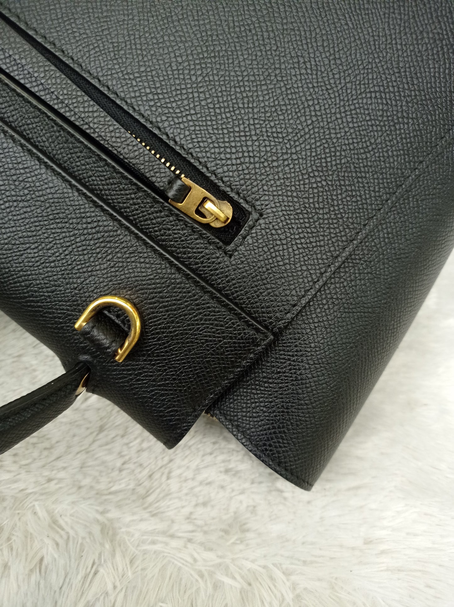 Celine Micro Belt Grained Black GHW 2017