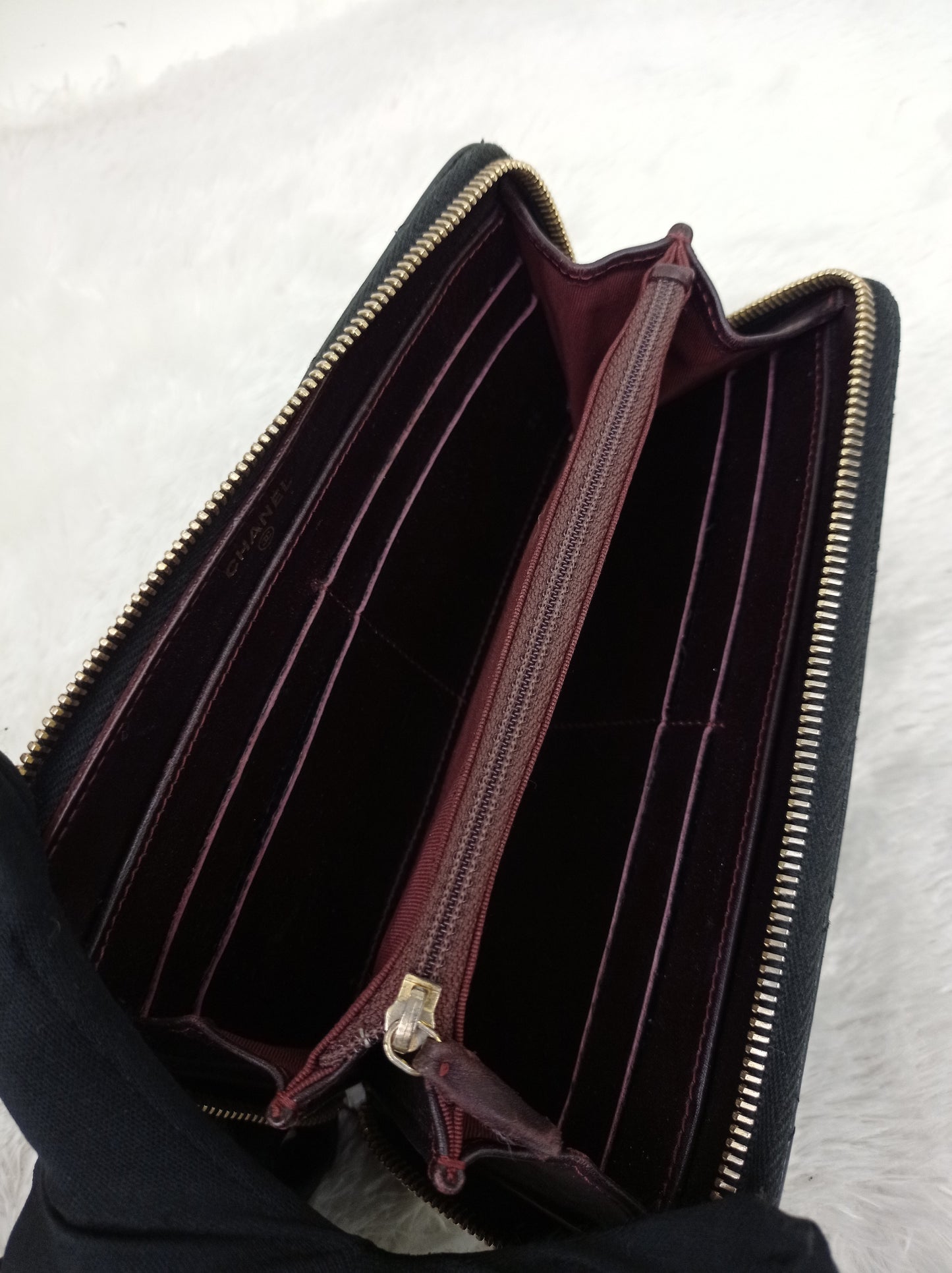 Chanel Zip Around Wallet Caviar Black GHW #17
