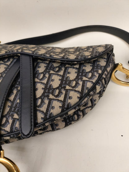 Dior Saddle Medium Oblique Navy GHW 2018