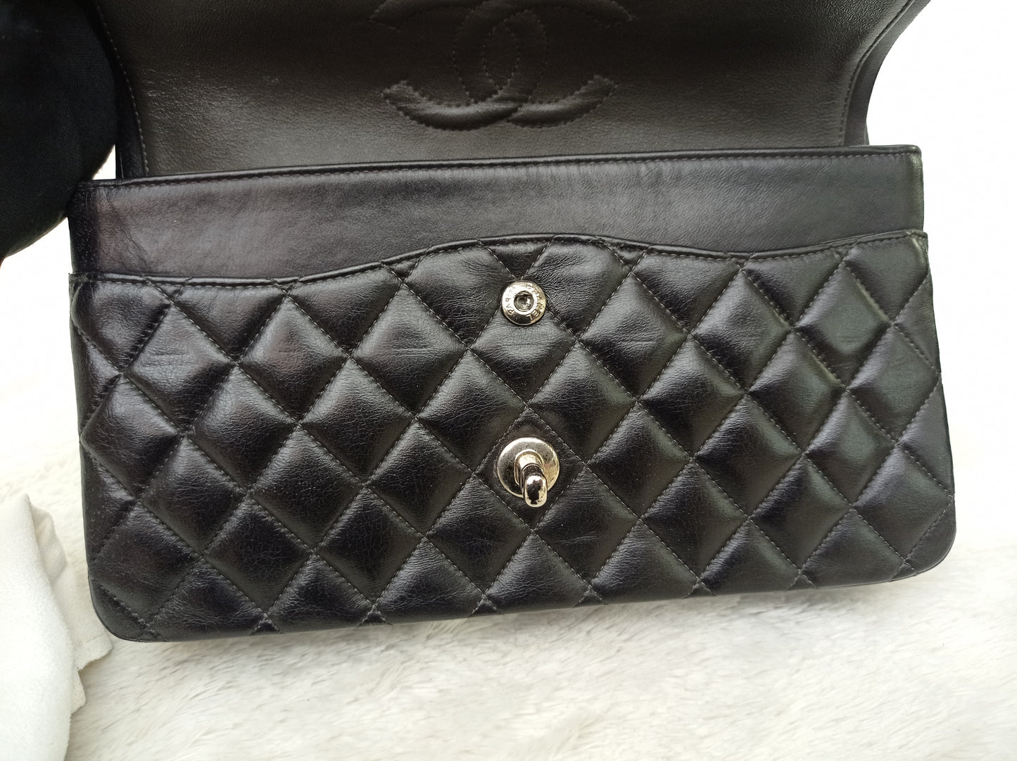 Chanel Medium Lamb Black SHW DF #16
