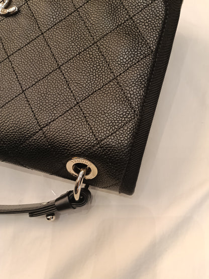 Chanel Top Handle Seasonal Flap Caviar Black SHW #25