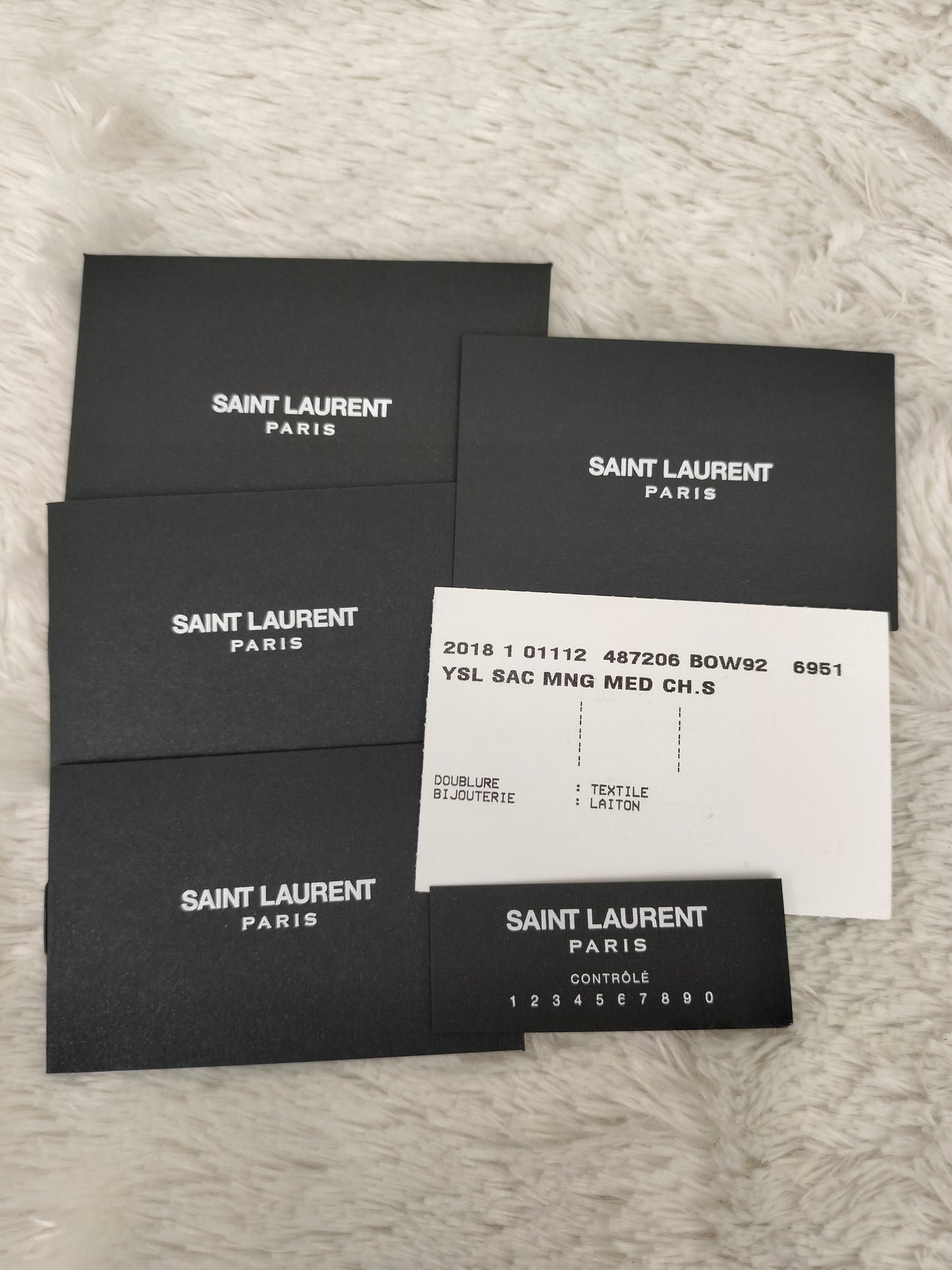 YsL Envelope Medium Grained Marble Pink SHW 2018