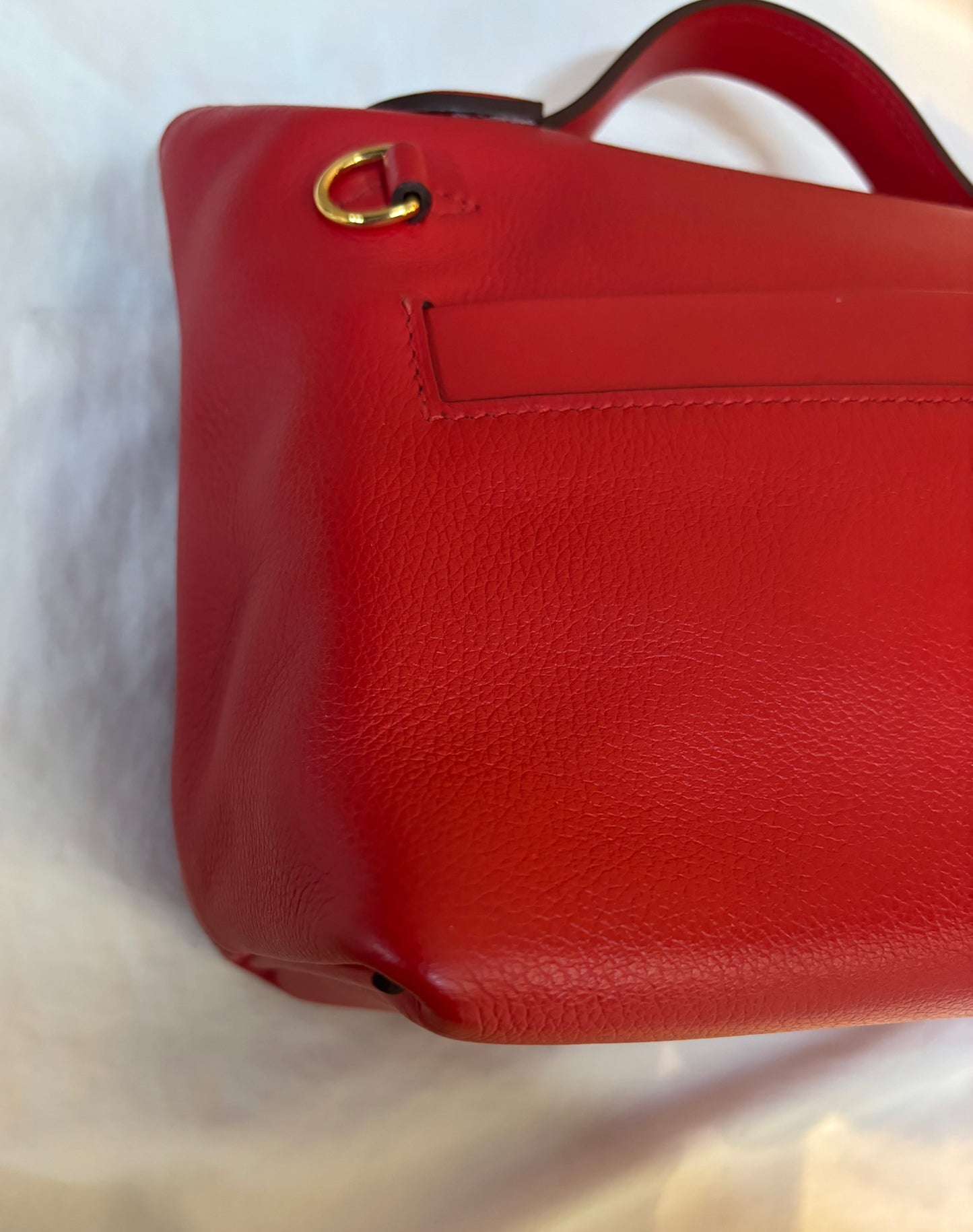 Hermes 2424 Mini Evercolour Swift Rouge De Coeur GHW #Y