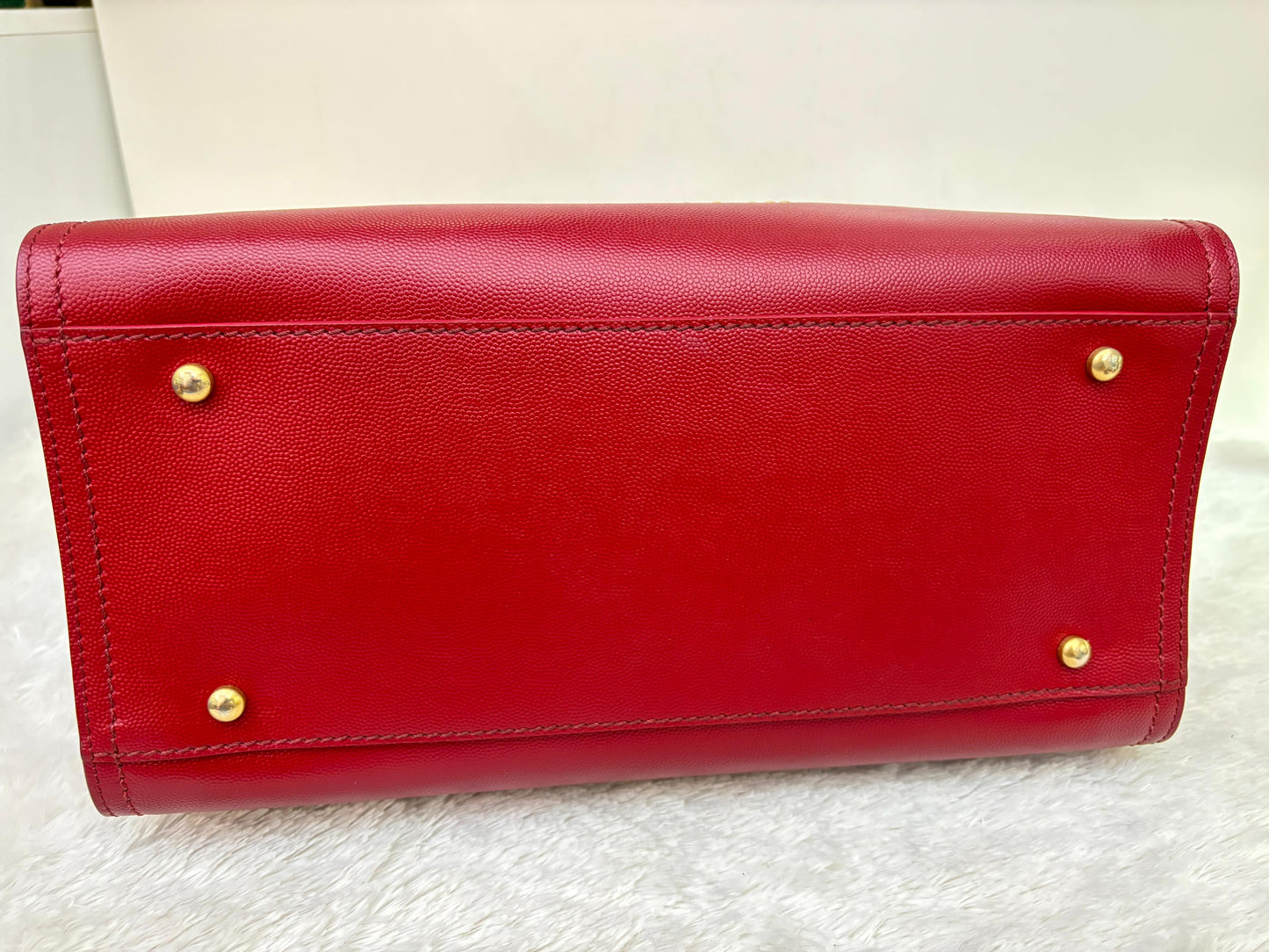 Chanel Deauville Small Caviar Studded Burgundy GHW #26