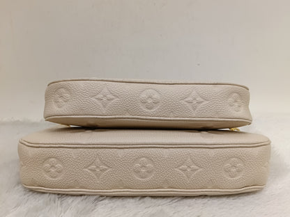 LV Multi Pochette Accecories NV Monogram Empreinte Creme Beige (CHIP)