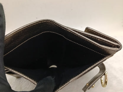 Gucci Wallet Continental D-Ring Canvas Beige Silver GHW 2007