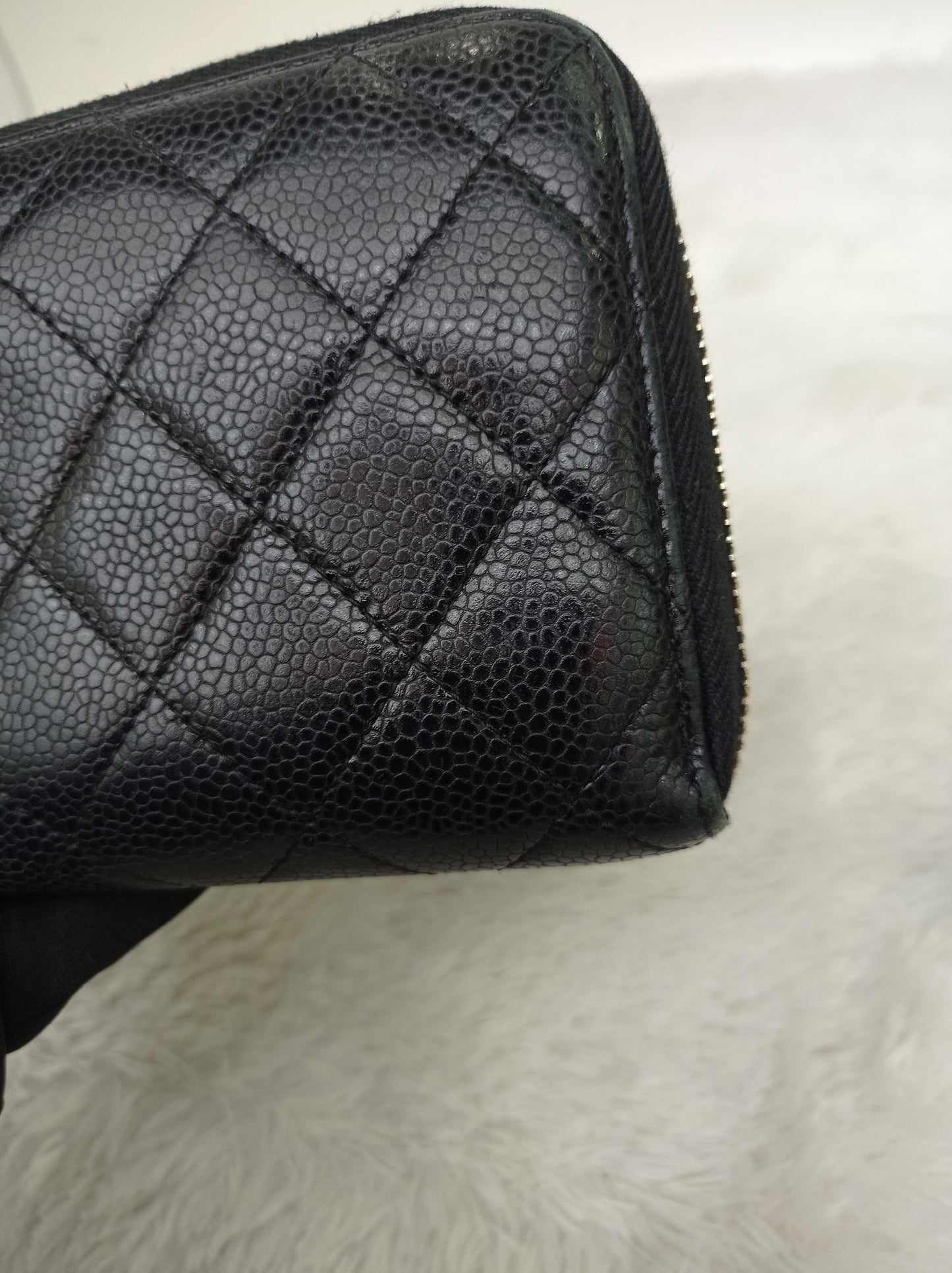 Chanel Zip Around Wallet Caviar Black GHW #17