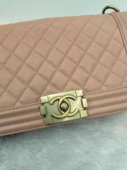 Chanel Boy 25 Caviar Salmon GHW #25