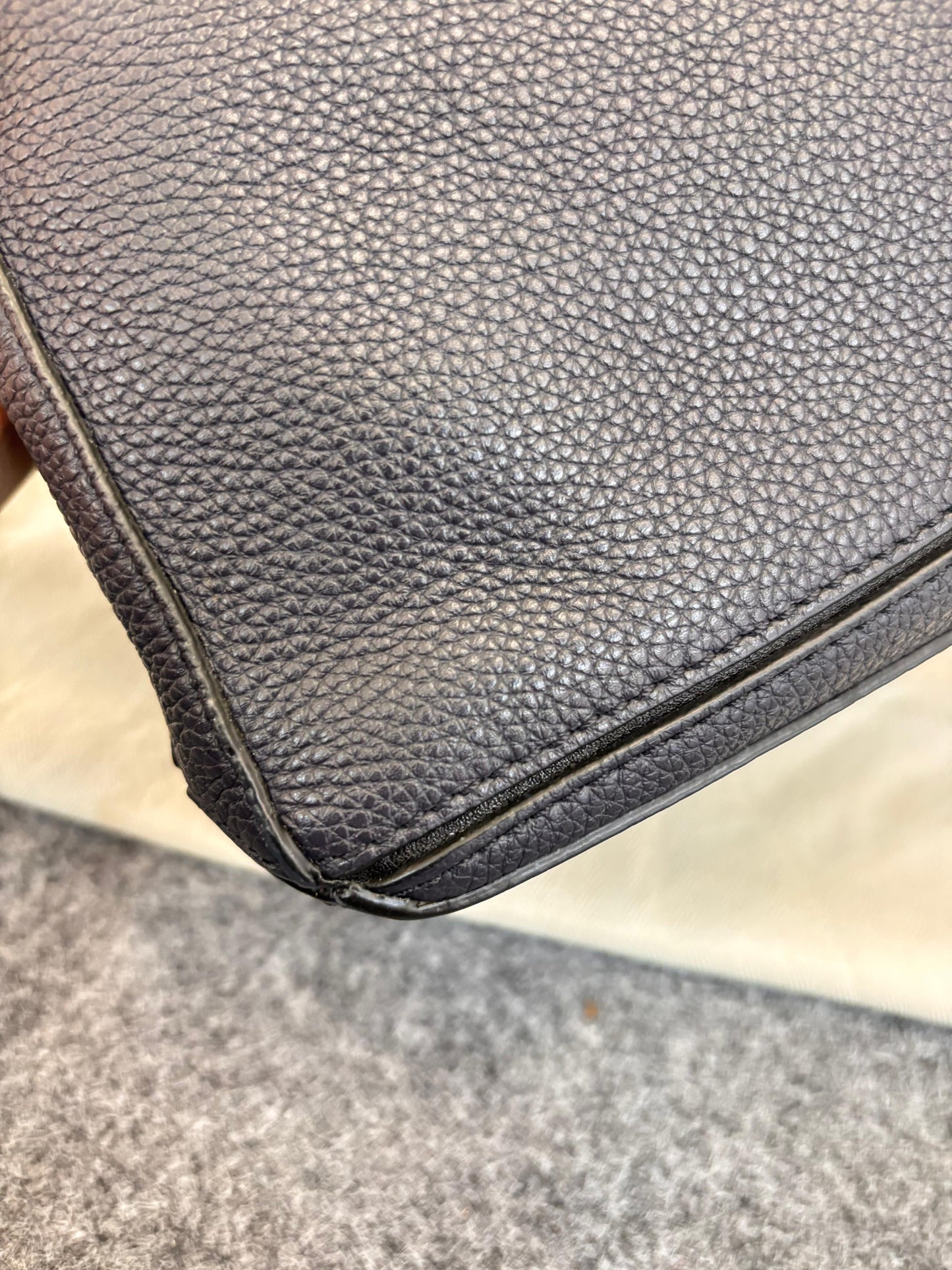 Loewe Puzzle Small Grained Navy Black GHW 2018
