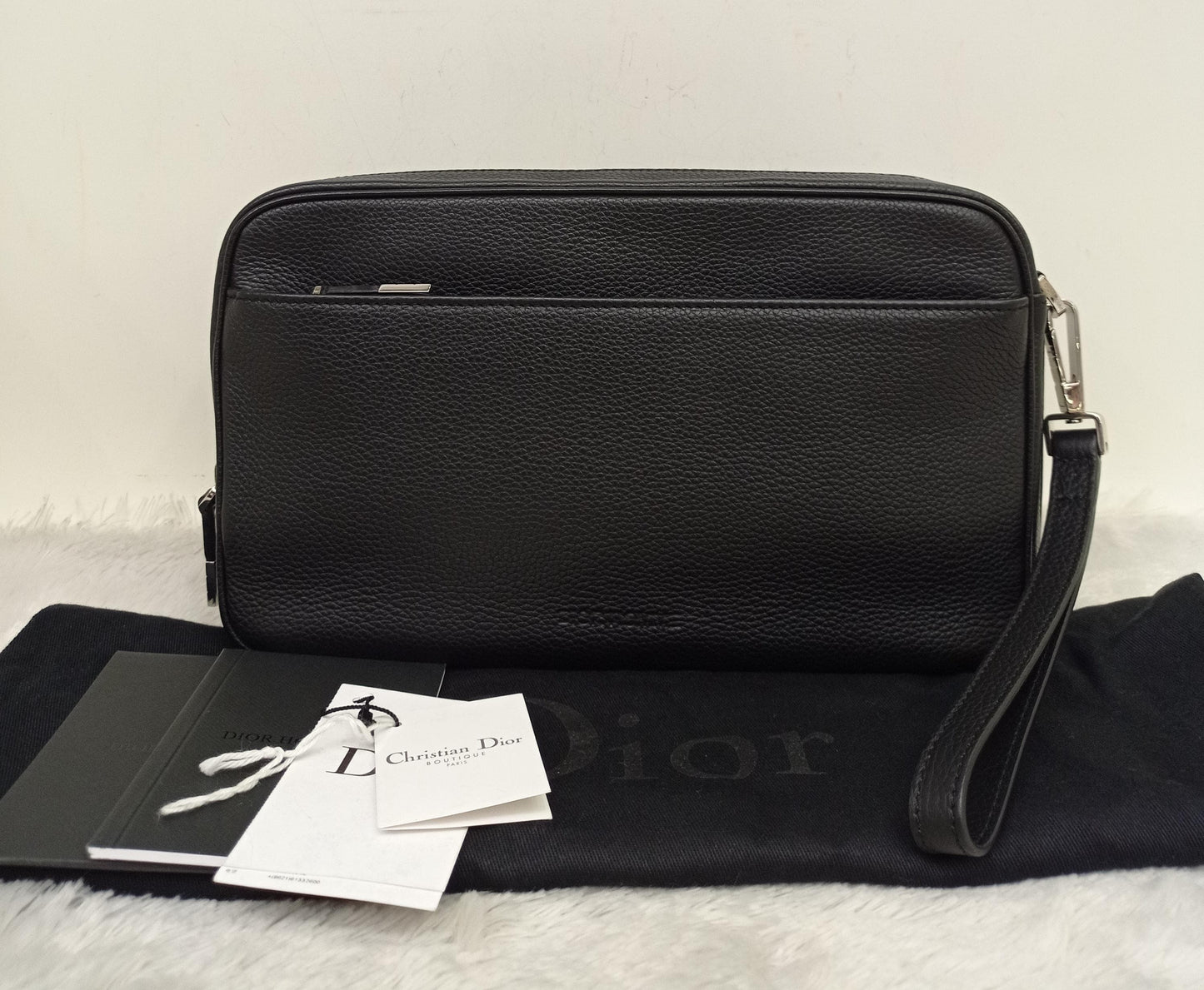 Dior Homme Clutch Grained Black SHW 2017
