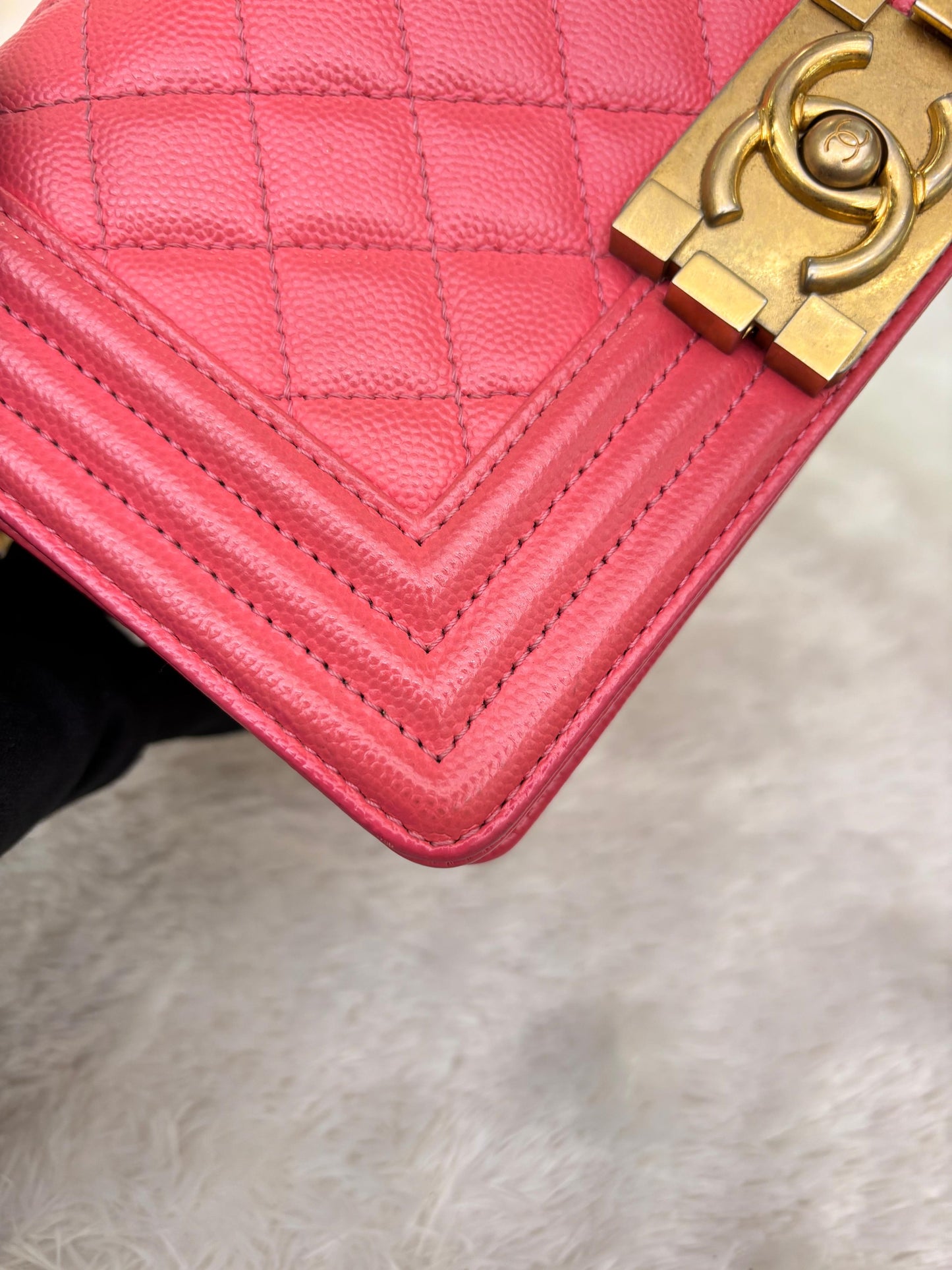 Chanel Boy 20 Small Caviar Pink GHW #25