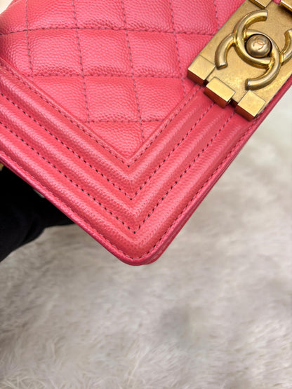Chanel Boy 20 Small Caviar Pink GHW #25