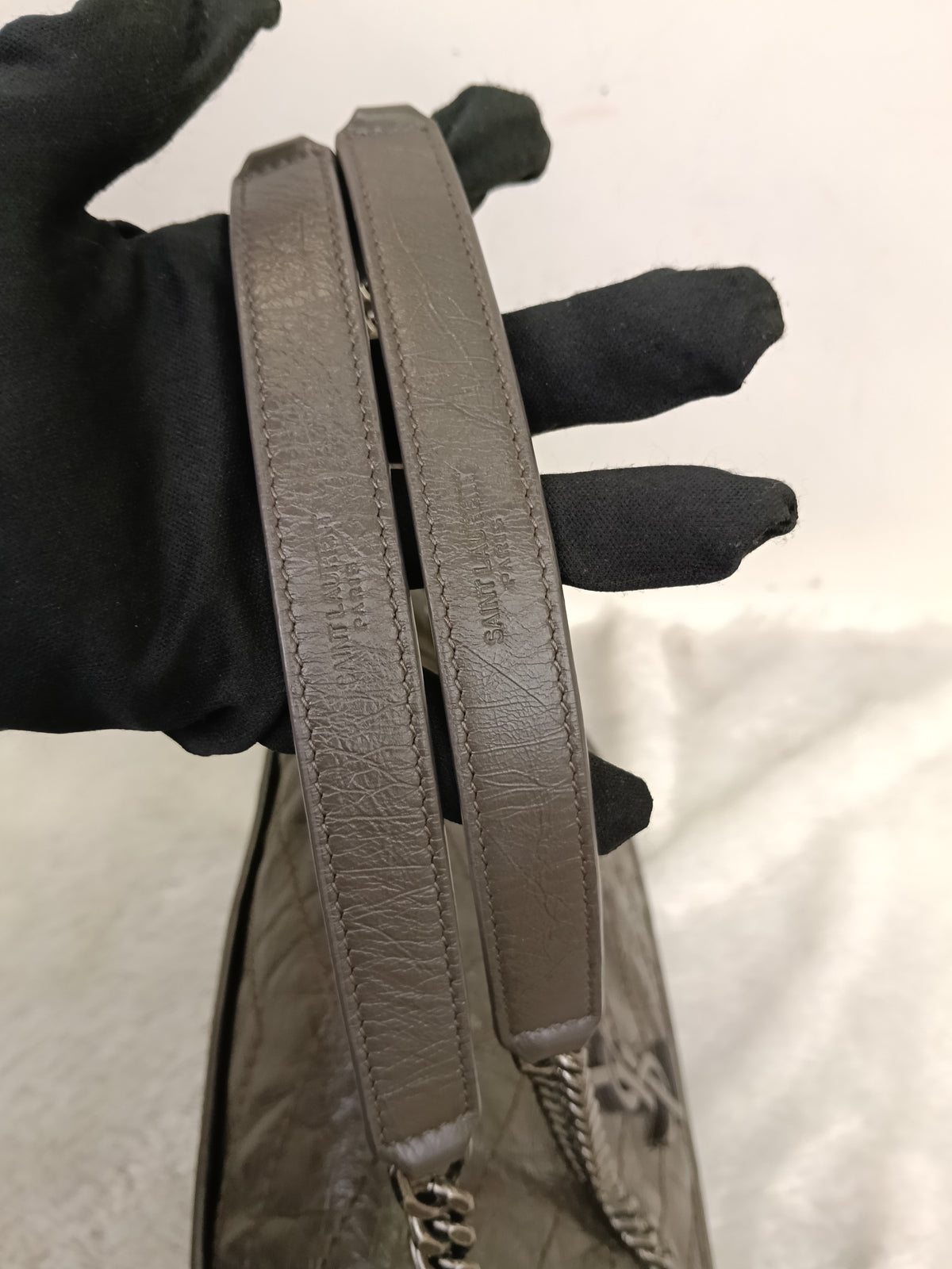 YsL Niki Medium Calfskin Grey RHW 2020