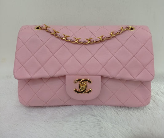 Chanel Small Lamb Pink Vintage GHW DF #4
