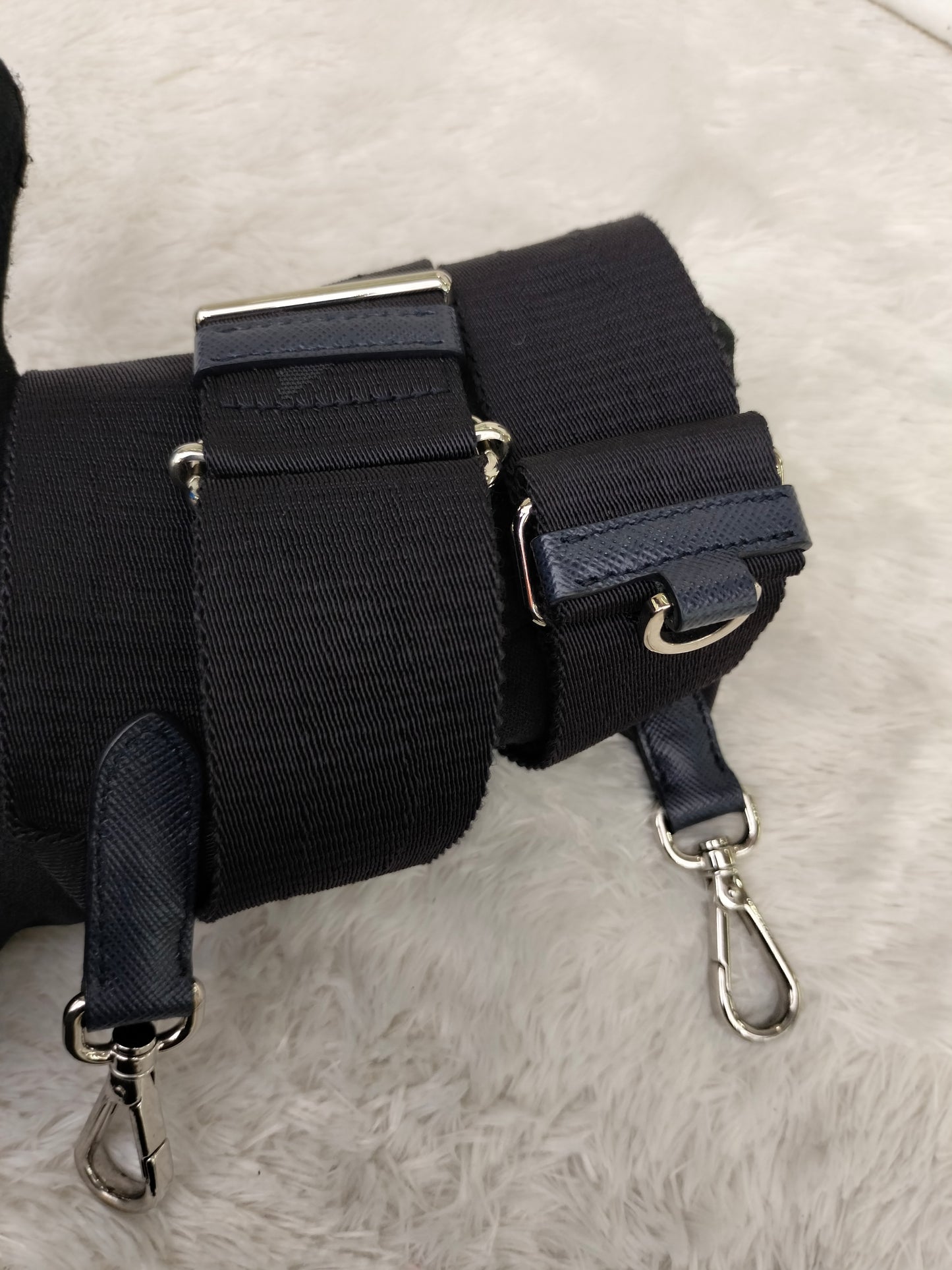 Prada Multi Pochette Re Edition Nylon Navy SHW