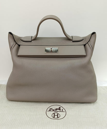 Hermes 2424 29cm Togo Swift Griss Asphalt PHW #C