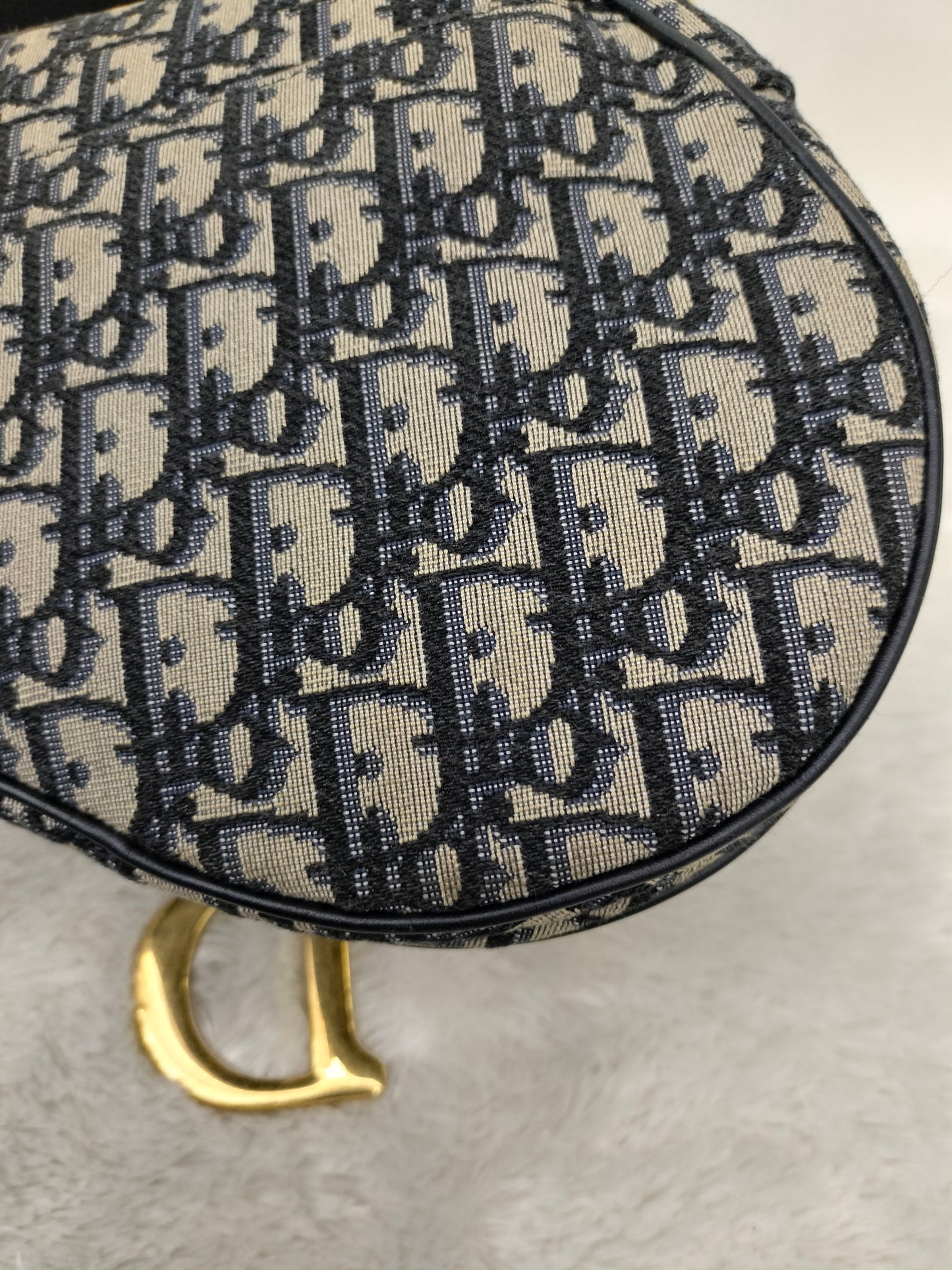 Dior Saddle Medium Oblique Navy GHW 2018