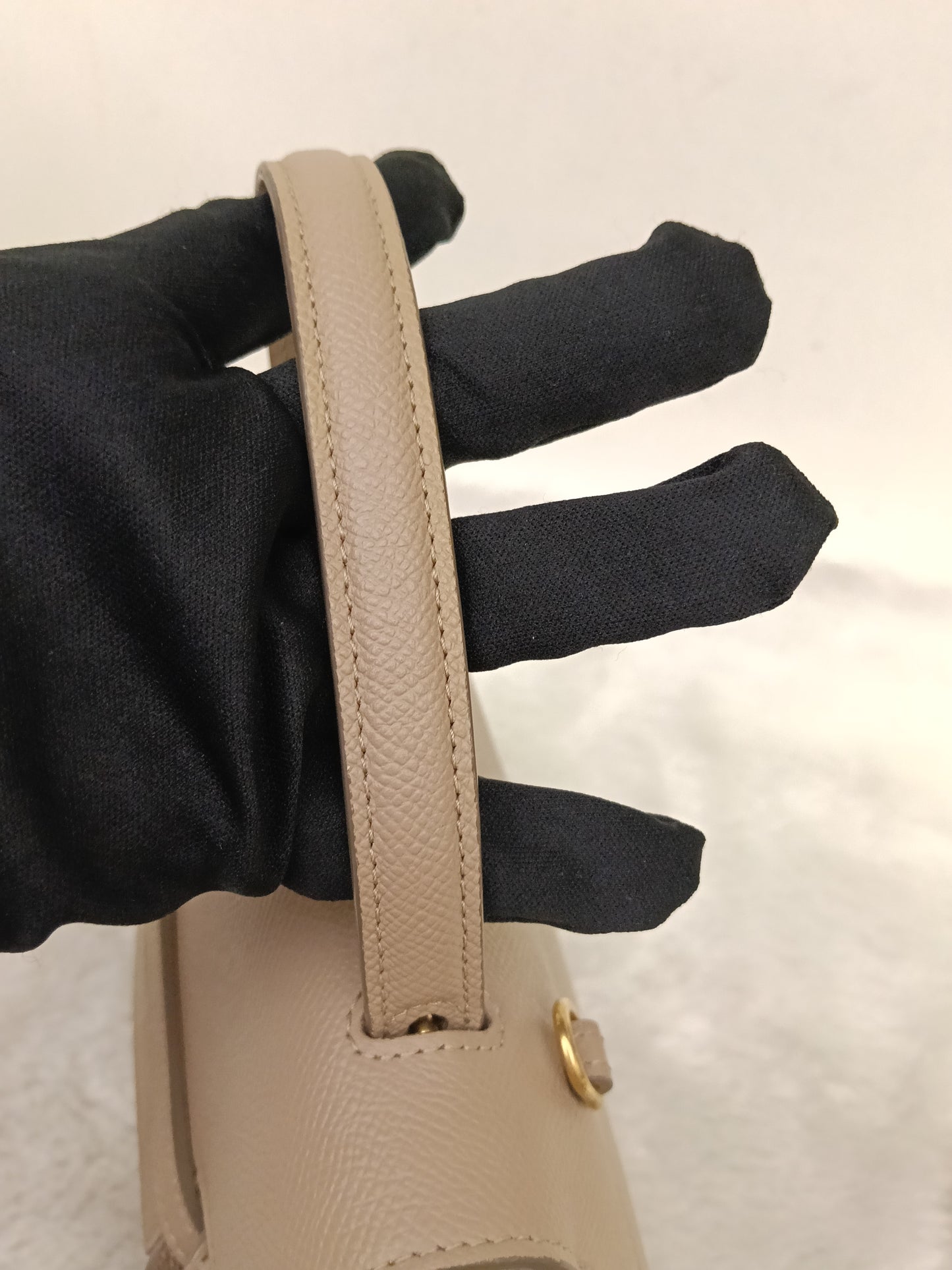 Celine Nano Belt Grained Light Taupe GHW 2021