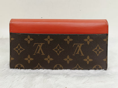 LV Portefeuille Marie Lou Long Wallet Monogram Epi Piment 2014