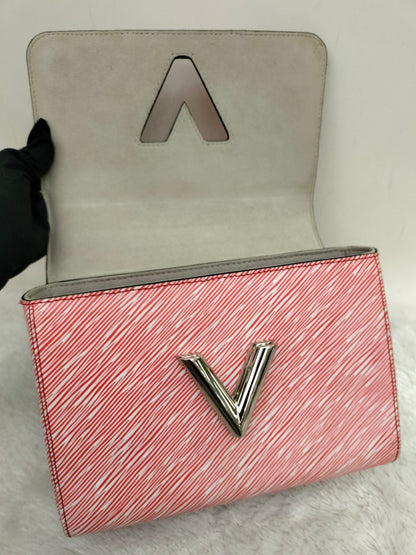 LV Twist MM Epi Studded Denim Red 2017