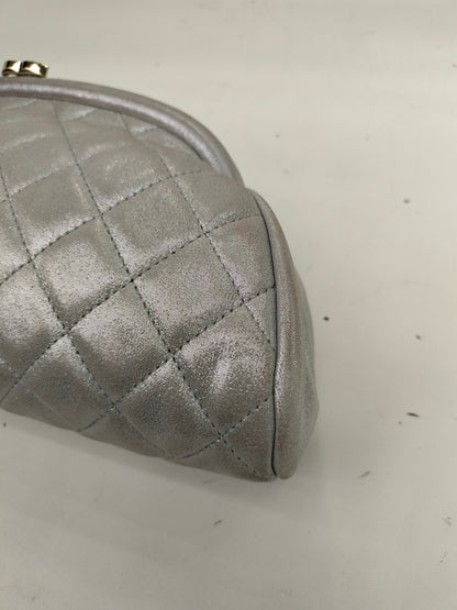 Chanel Timeless Clutch Metallic Silver GHW #15