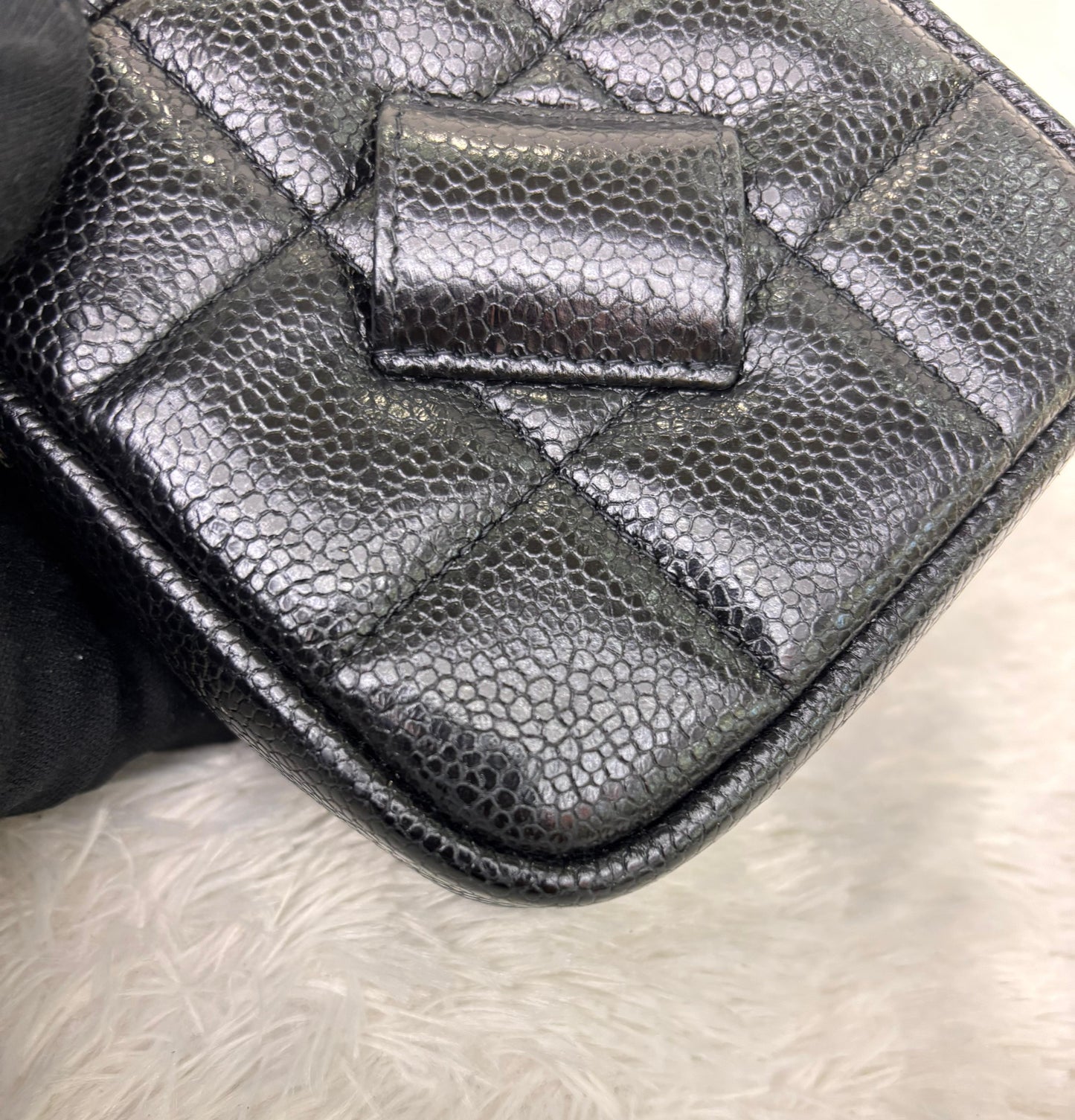 Chanel Diamond Belt Bag Caviar Black GHW #30