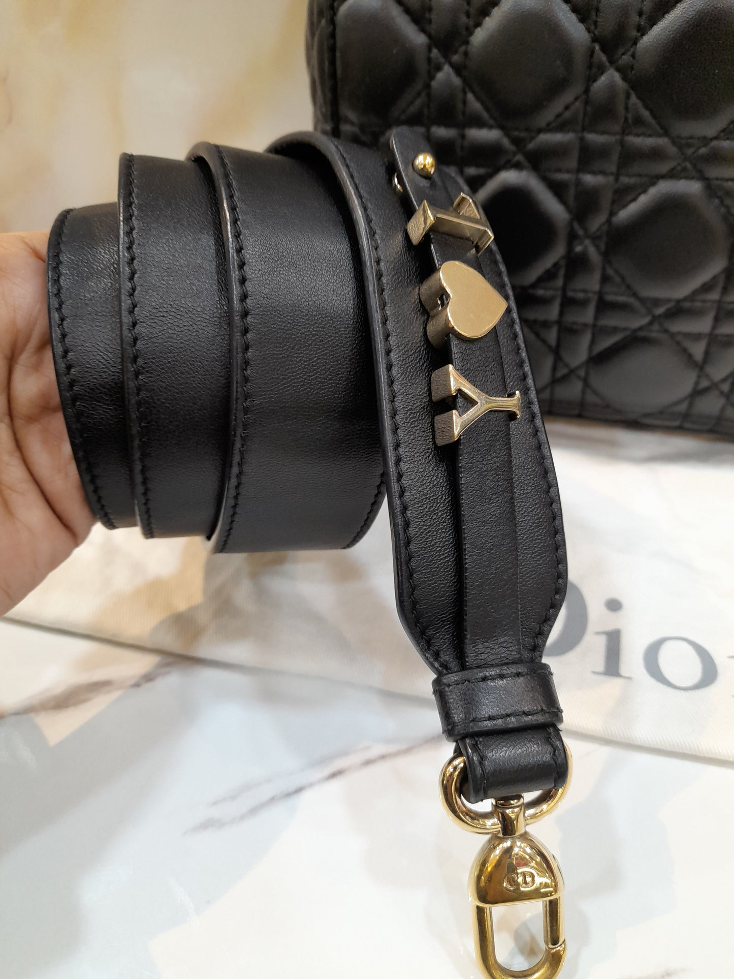 Lady Dior Small Black Lamb GHW 2019   Size 20x17x8cm