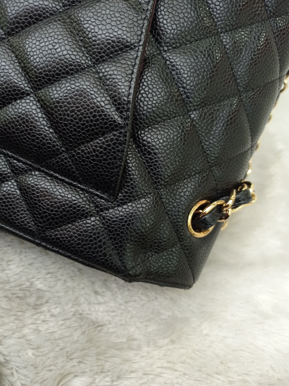 Chanel Maxi Caviar Black GHW DF #14
