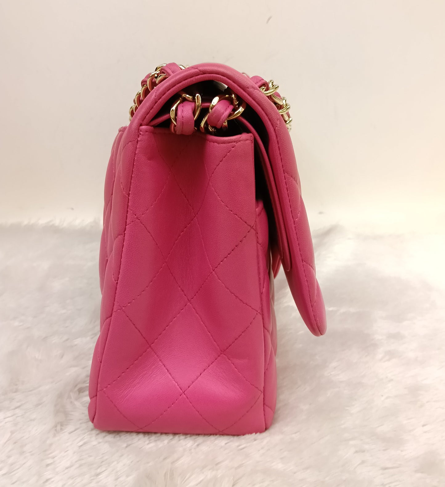 Chanel Jumbo Lamb Fuchsia GHW DF #21