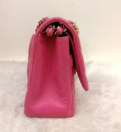 Chanel Jumbo Lamb Fuchsia GHW DF #21